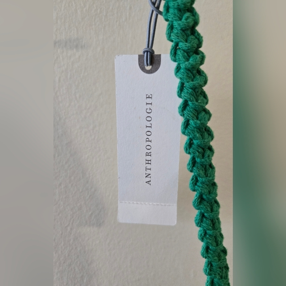 Anthropologie Green Braided Crossbody Bsg - Picture 2 of 3